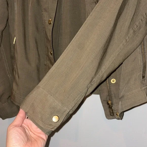 Club Monaco Darby Tencel Utility Shirt Jacket Size XS Olive Green - Picture 5 of 14